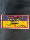 Partial box of Winchester .45 Colt Cartridges