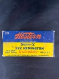 Partial box of Wester Super X 222 Remington Cartridges