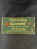 Partial box of Remington Kleanbore .32 Winchester Special Cartridges