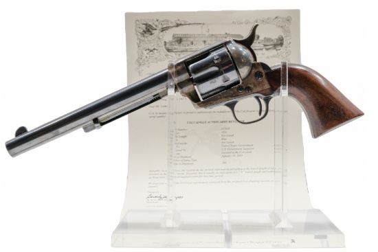 Extraordinary Colt US Calvary First Generation Single Action Army Revolver 45 Caliber