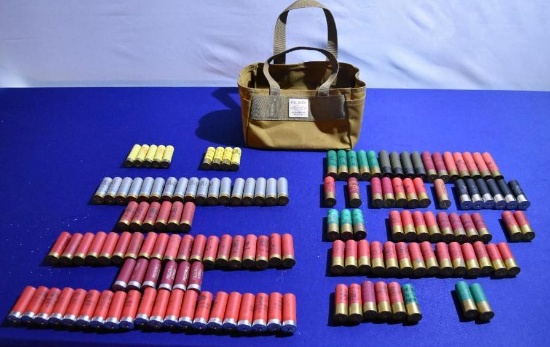 Bulk Shotgun Shells- 12 Gauge and several 20 Gauge With Filson shell bag