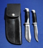 Twin Set Buck Fixed Blade Knives 102 & 103
