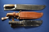 Lot of 3 Hunting/Survival Knives