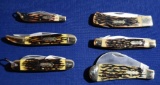 Lot of 6 Schrade Pocketknives Uncle Henry