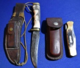 2 Schrade Knives Fixed Blade & Pocketknife