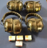 Lot of 4 Safety Earmuffs & Disposable Ear Plugs