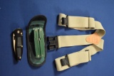Pittsburg Folding Clipper Tool / Switch Blade knife / Suspenders