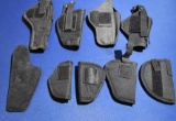 Lot of 9 Cloth Holsters