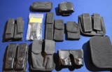 Lot of 11 Leather & Cloth Magazine Holders