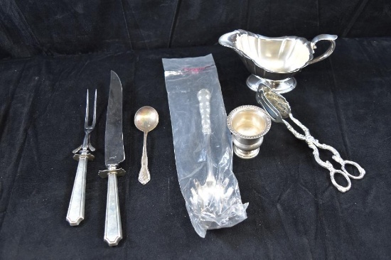 Lot of Weighted Sterling & Silver Plate