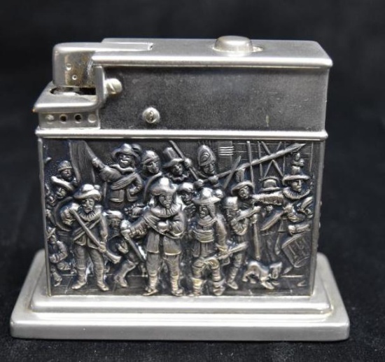 Myflam Decorative Silverplate Table Lighter