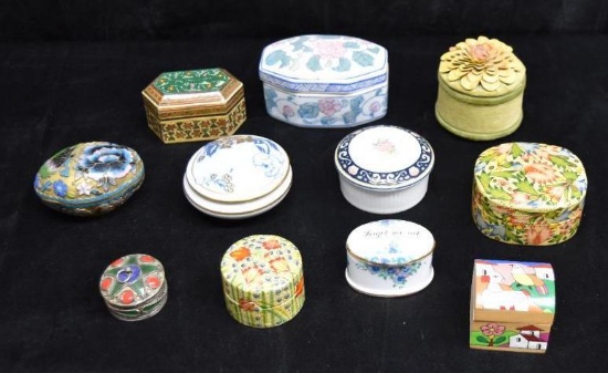 Lot of 11 Trinket Boxes