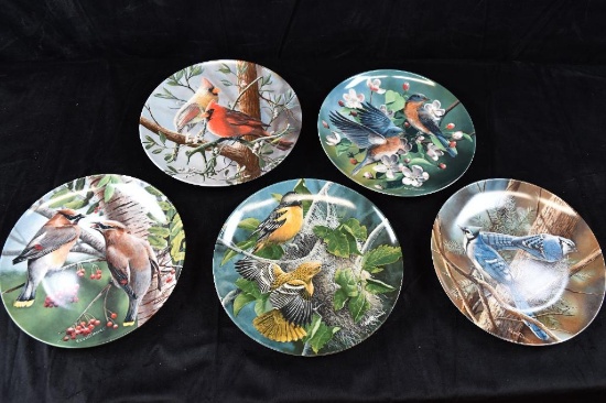 Lot of 5 Edwin Knowles "Birds of your Garden" Plates
