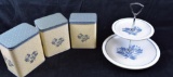 Pfaltzgraff York Towne 2 Tier Serving Tray / Canister Set