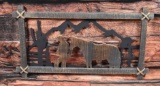 Wood & Metal Cowboy with Horse Wall Decoration