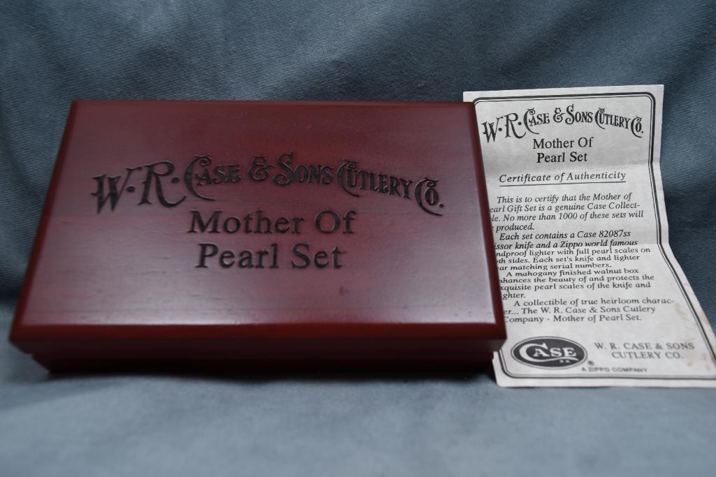 Case XX Mother of Pearl Knife & Zippo Lighter Set | Proxibid