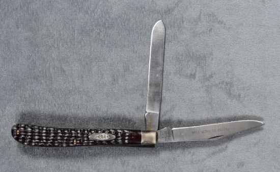 Case XX Tested 2 Blade Razor Edge Slim Line Trapper Knife