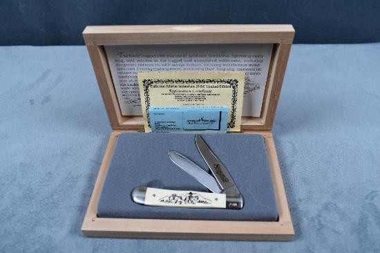 Schrade Scrimshaw 2 Blade Trapper Knife