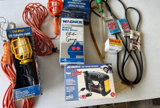 Drop lights /Brake pads /Power inflator and belts
