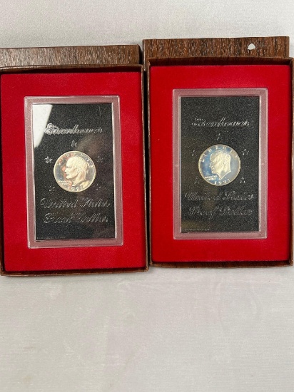 Set of 2 Eisenhower Proof Dollars