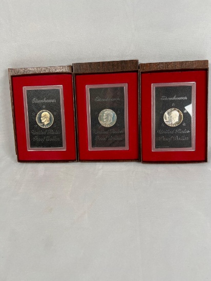 3 Eisenhower United States Proof Dollars