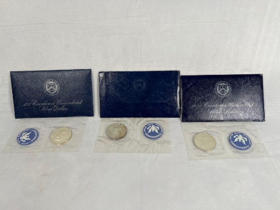 Lot of 3 Eisenhower Uncirculated Dollars