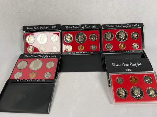 Set of 5 United States Proof Sets