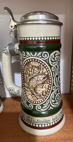 Collection of Beer Steins and Milk Bottles