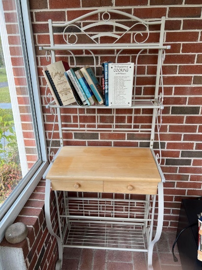 Wood and Metal Bakers Rack