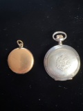 Ladies Coin Silver Elgin Pocket Watch & Locket