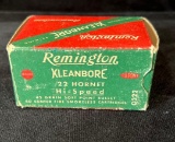 Remington Xleanbore 22 Hornet High Speed Partial box