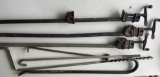 Large Pipe Clamps / Crowbar and drill bit