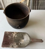 Cast Iron Kettle and Vintage Scoop