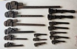 Large lot of Pipe Wrenches