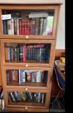 4 Shelf Barrister Style Bookcase with Books