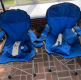 2 Folding Armchairs with Bags