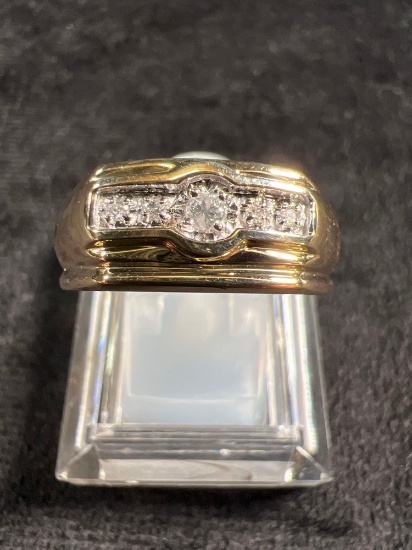 14k Diamond Men's Ring