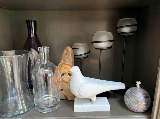 Vase / Decanter / Gnome / Candle Lot