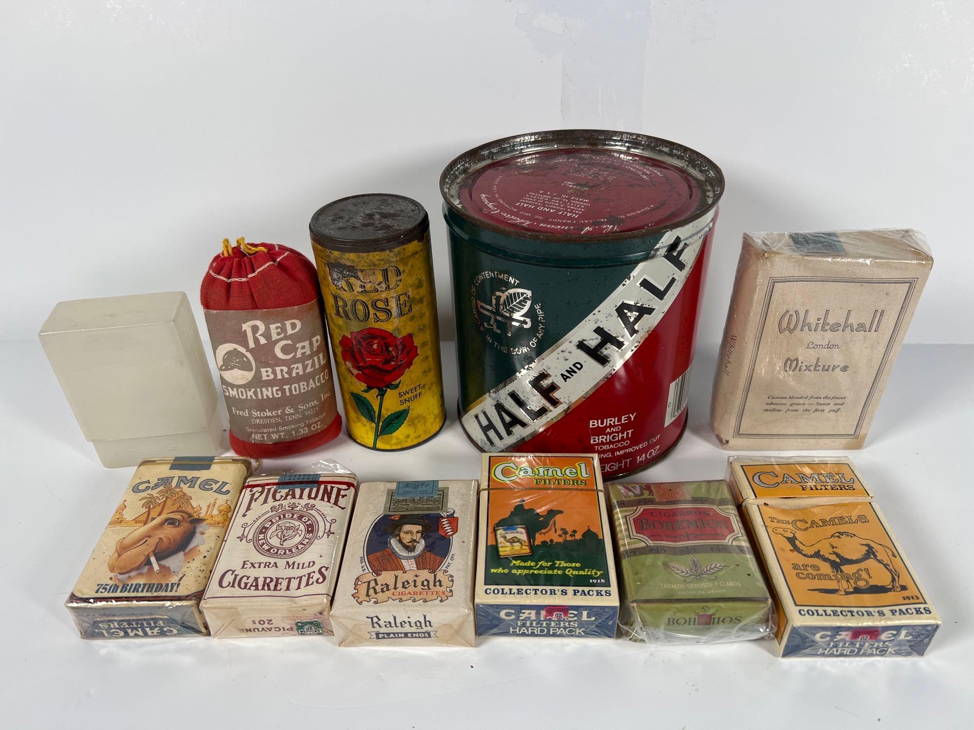 vintage cigarette tins unopened Vintage Tobacco Can / Unopened Cigarettes