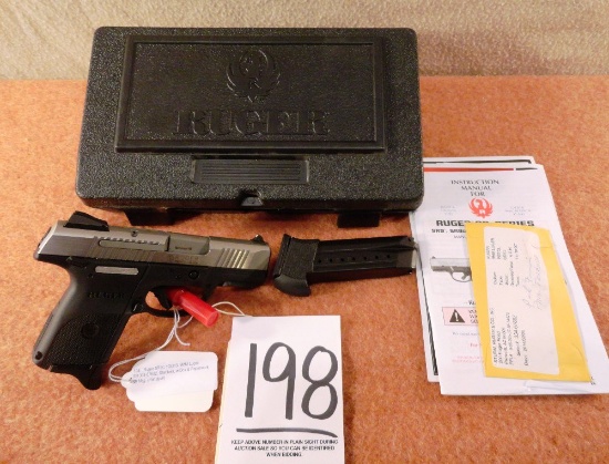 Ruger SR9C 103313, 9MM Luger, SN:334-67682, Stainless, w/Box & Paperwork, (2) Mag. (Handgun)