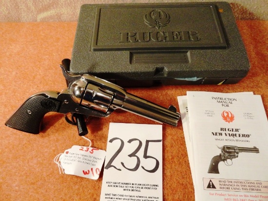 Ruger New Vaquero 357 Magnum Revolver, 4½” Bbl., Stainless Steel, SN:510-08247, New in Hard Case (Ha