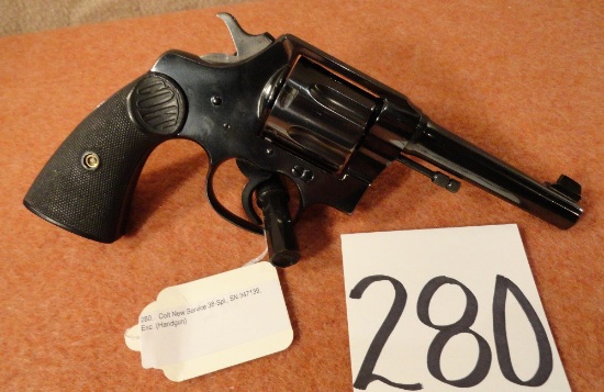 Colt New Service 38-Spl., SN:347149, Exc. (Handgun)
