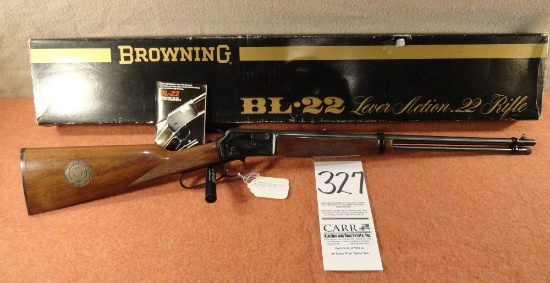 Browning BL, .22 LA, Grade 2, 20” Bbl., Sutton Laimson Co., 100-Yr. Anniv., SN:3377731, NIB
