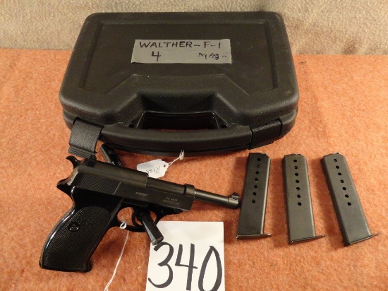 Walther P1, 9mm w/(4) Clips, In Case, SN:057633W11873 (Handgun)