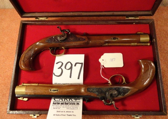 Pair of Spanish Reproduction Cap & Ball Pistols, 45-Cal., Rifled Bores, SN:A1776 & A2186 (Exempt)