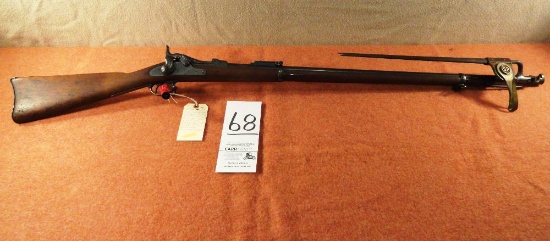 Springfield Trap Door Rifle, 45-70 Cal., SN:408237, 1873, with the Buffington Rear Sight; Sells with