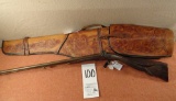 1850 German Dbl. Bbl. Damascus Muzzle Loading Shotgun w/Hand Carved Stock, NSN w/Custom Hand Tooled