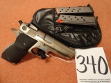 S&W M.539, 9mm, 4” Bbl., Adj. Sights, Pachmeyr Grip, (3) 9-Rd. Mags in Browning, Leather Case, SN:A7