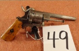 C.S.A. Austrian, Pinfire 9mm, Hand Engraved, (Bbl. Sight Missing) (Handgun)
