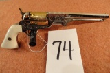 1851 Colt Army 7” Bbl., 44-Cal., Nickel Plated, Gold Cylinder, Trigger & Hammer by F.LLI PIETTA